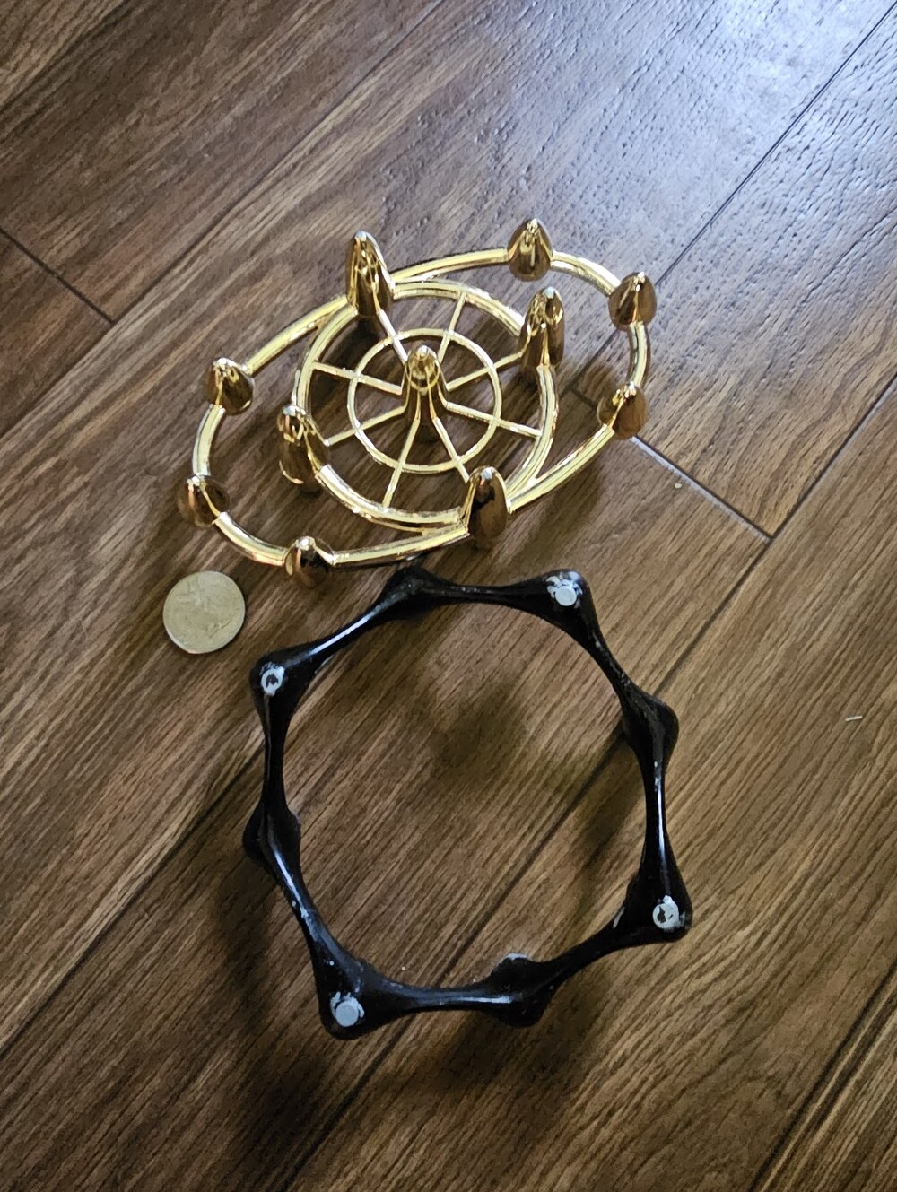 Vintage Gold and Black Decorative Candle Holders - Home Accents Mcm
